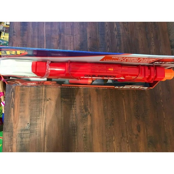 NEW NERF Toy Gun Mega Doublebreach with Darts Red - Picture 10 of 12